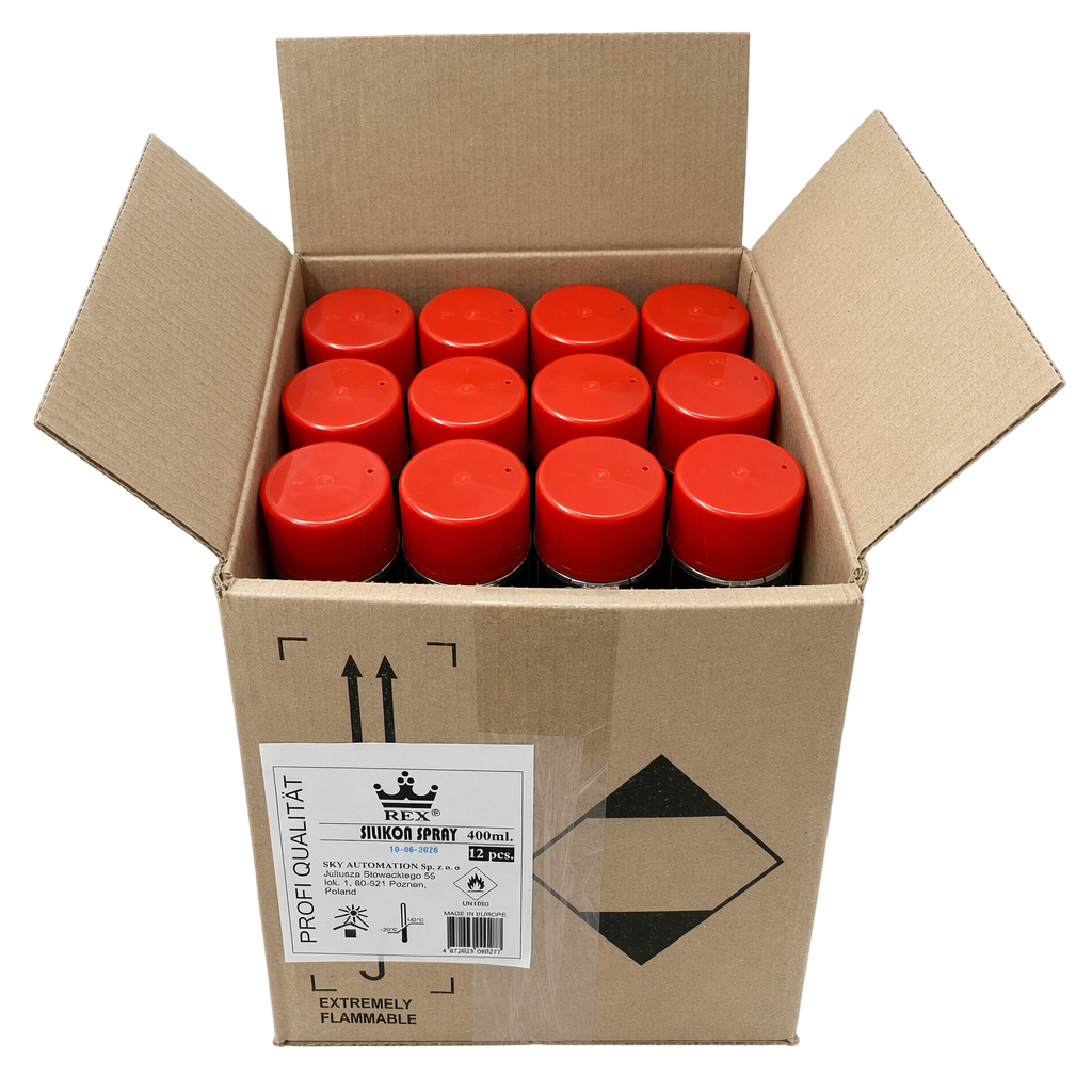 Karton wysyłkowy REX Silikon Spray, 12 szt.
